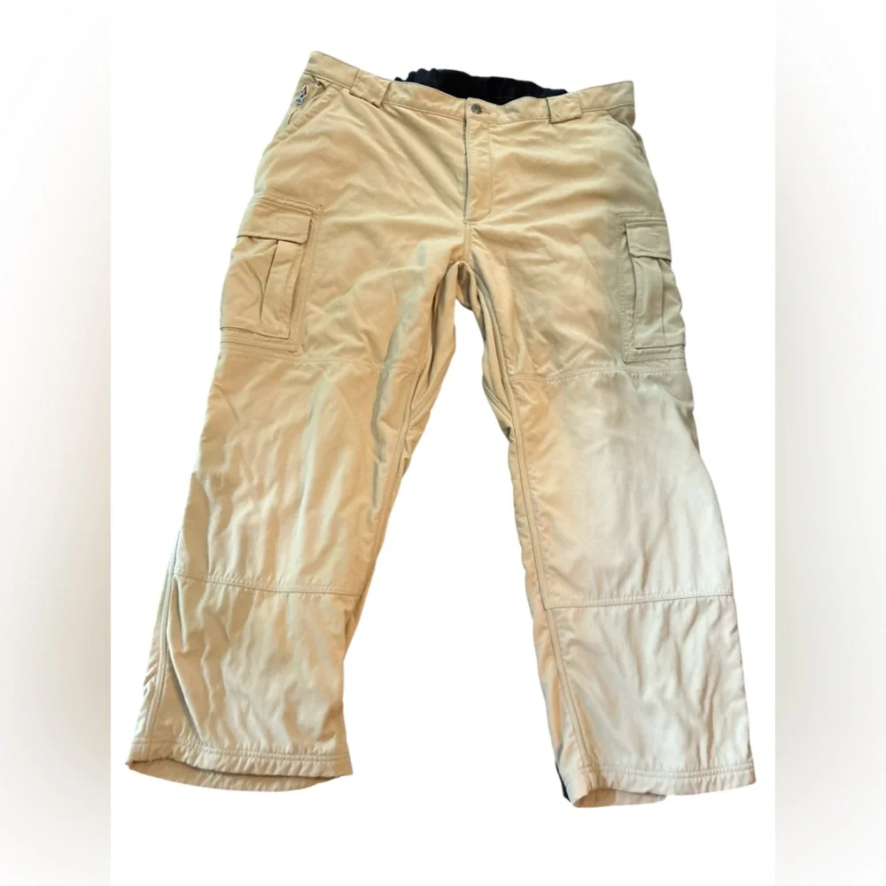 Duluth Trading Co Men's 2XL Brown Cargo Pants Fleece Lined‎ Winter